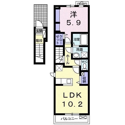 ウィステリア　ベルＢの物件間取画像