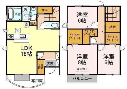 グラッシーガーデン　B棟の物件間取画像