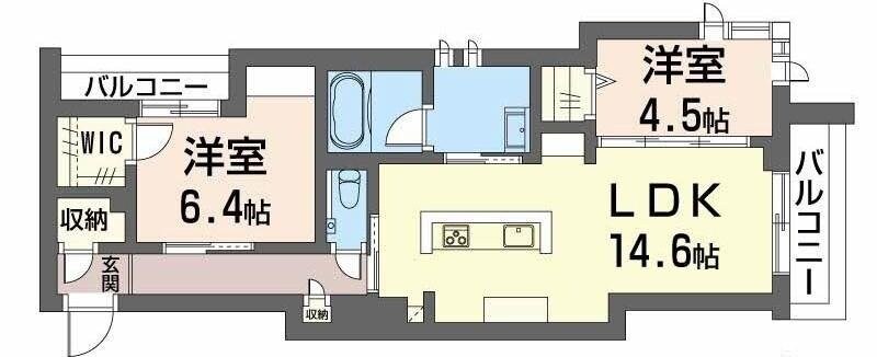 プレミアス学南の物件間取画像