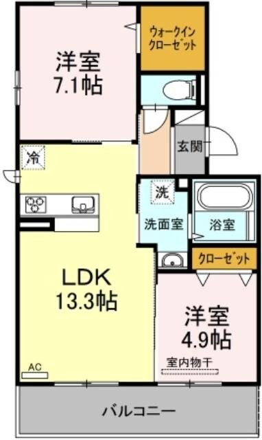 フェリオ小野Ｂ棟の物件間取画像