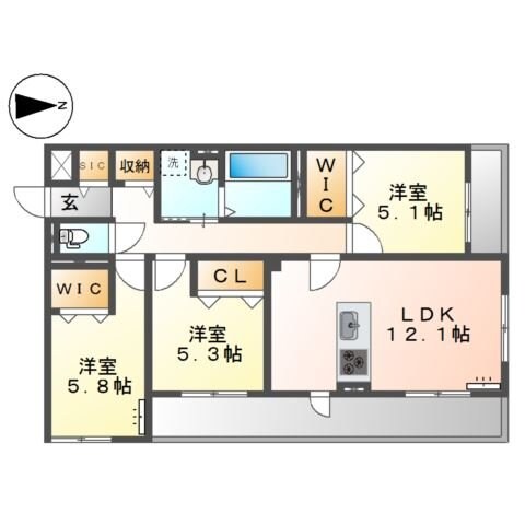 ベラパーシェの物件間取画像