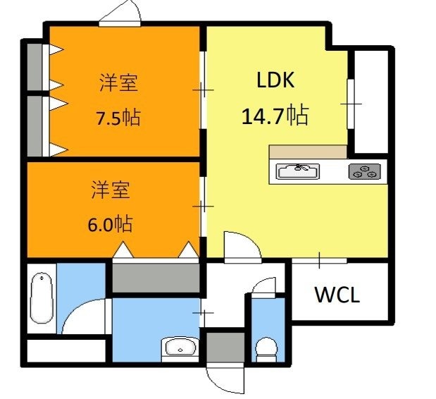 ベンハウス西川緑道公園の物件間取画像