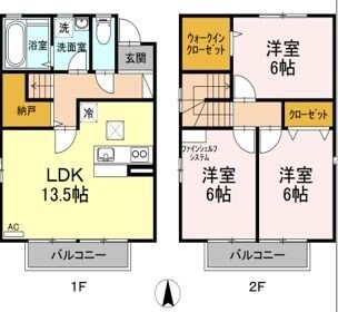 ラ・フォレスタB棟の物件間取画像