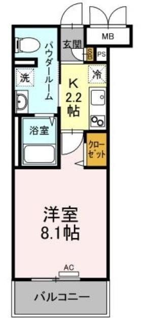 フォレスタ岡山医大南の物件間取画像