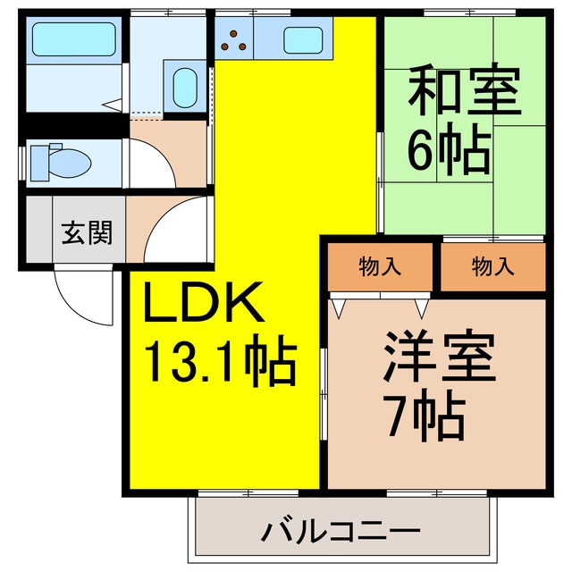 フレグランス横黒西の物件間取画像