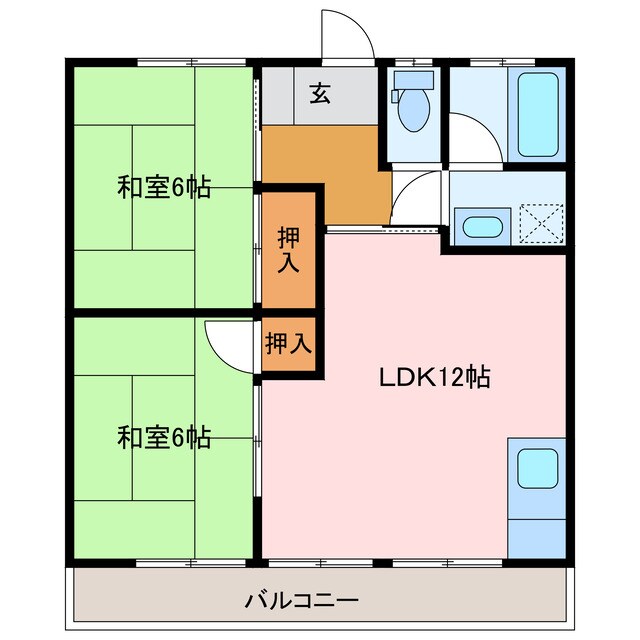 にしごハイツの物件間取画像