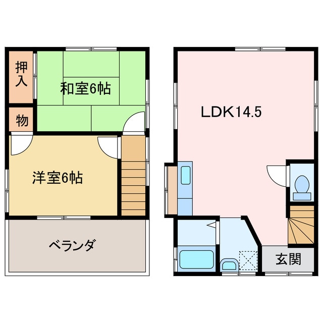 北内町四丁目4-25　貸家の物件間取画像