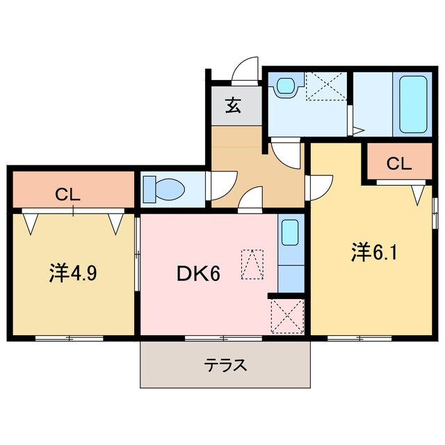 サングリーンハイツの物件間取画像