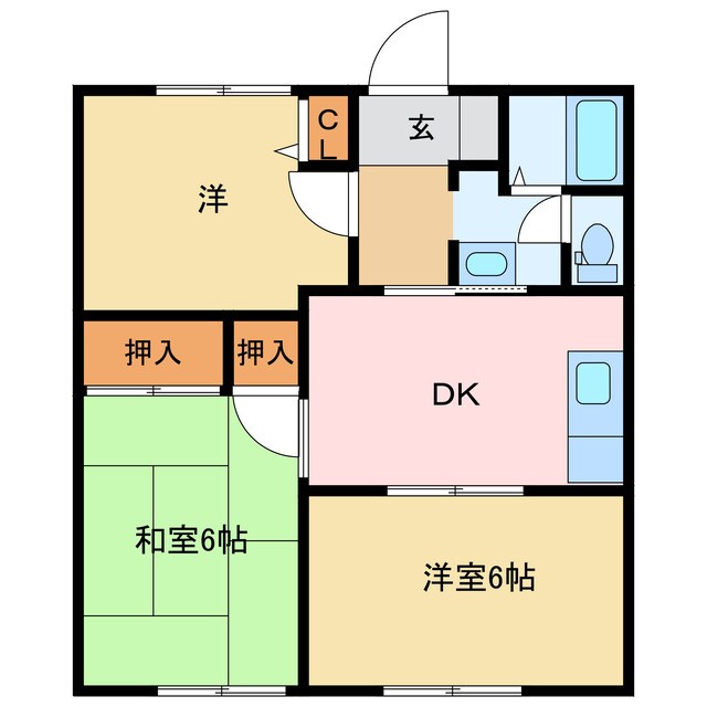 ファミール北内Ｂの物件間取画像