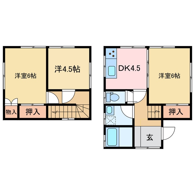 庄内町二丁目2-62貸家の物件間取画像