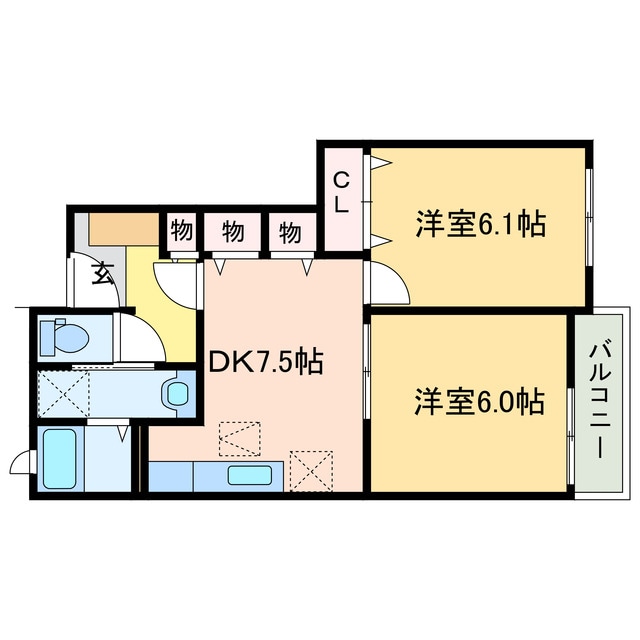 ガーデンヒルズ吉岡の物件間取画像