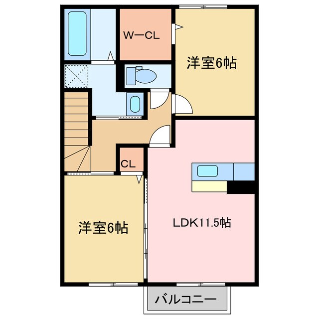 プランドール安岡Ⅲの物件間取画像