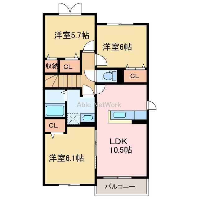 アルコバレーノの物件間取画像