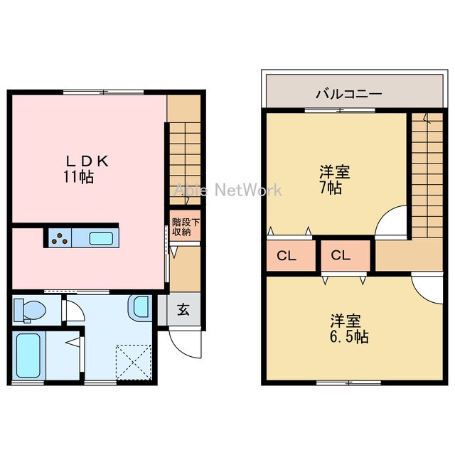 アーバンステージ高木の物件間取画像