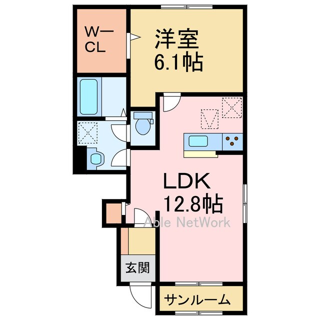 ソーレ　Ⅵ　Aの物件間取画像