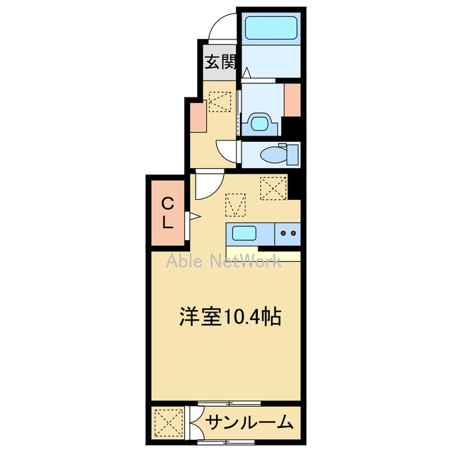 クリスタルコートJ2の物件間取画像