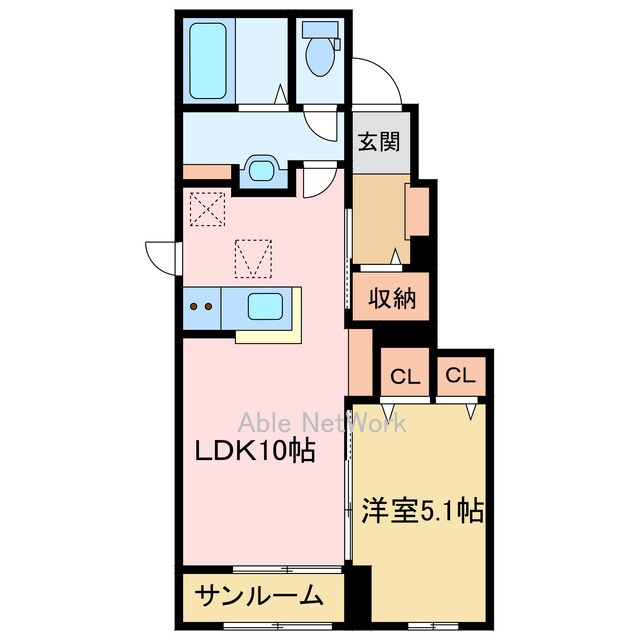 ロカルモラン　Aの物件間取画像