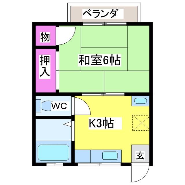 南部コーポの物件間取画像