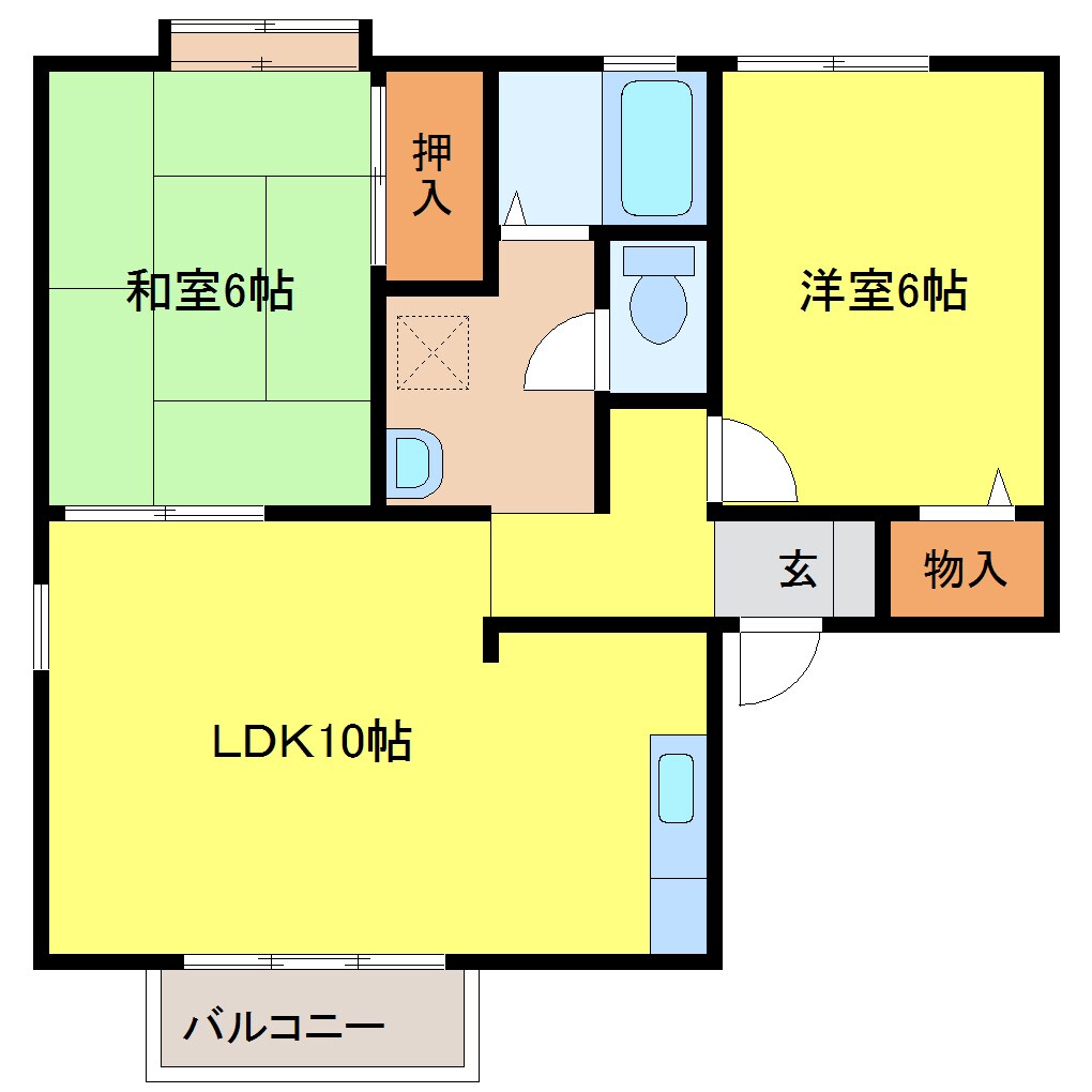 小原田五丁目 徒歩5分 2階の物件間取画像