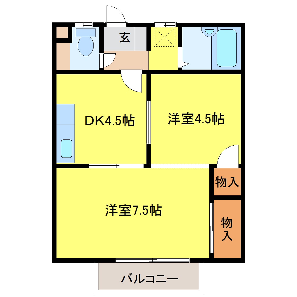 桜小学校 徒歩2分 2階の物件間取画像