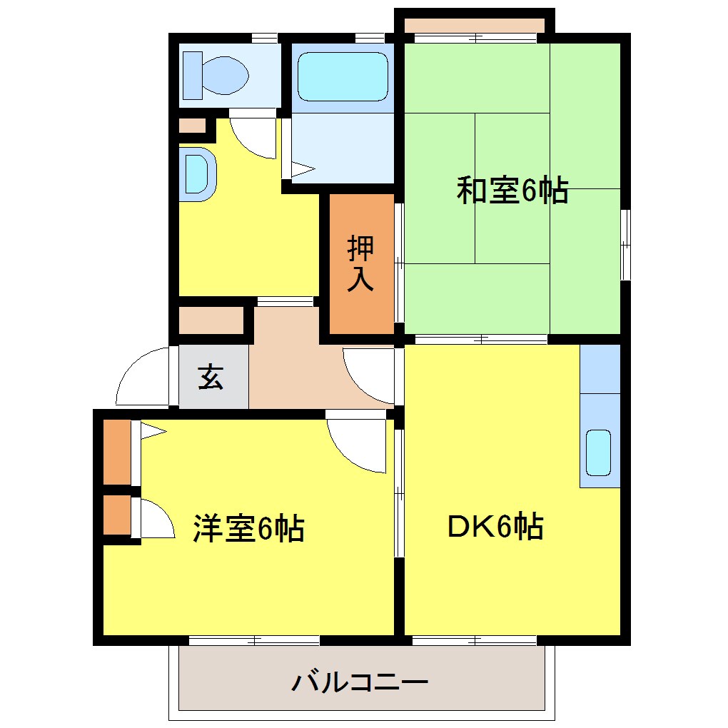 開成五丁目 徒歩3分 1階の物件間取画像