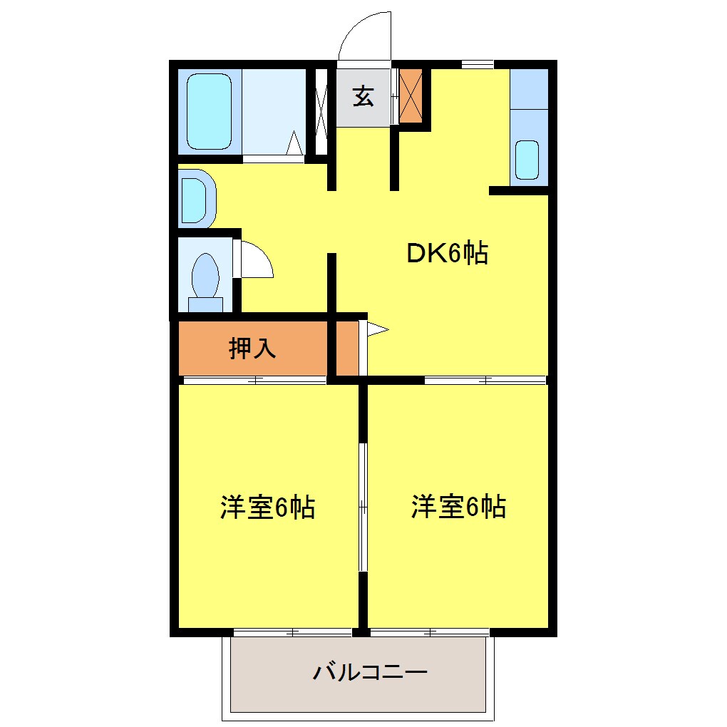 郡山駅 バス20分  北井入口下車：停歩2分 2階の物件間取画像