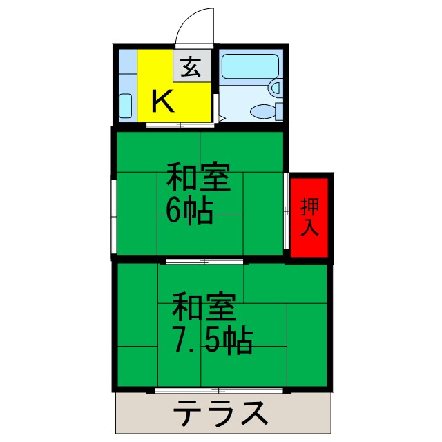 ﾒｿﾞﾝ原田の物件間取画像