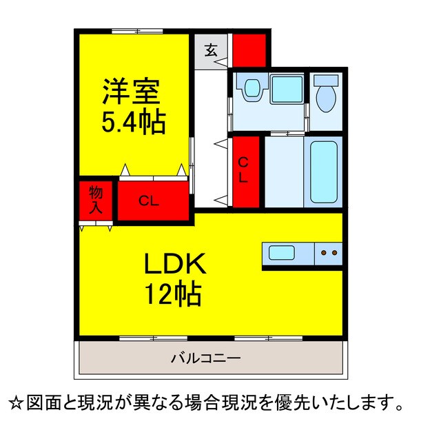 ﾍﾞﾙﾃﾞｭｰﾙ成田幸町の物件間取画像