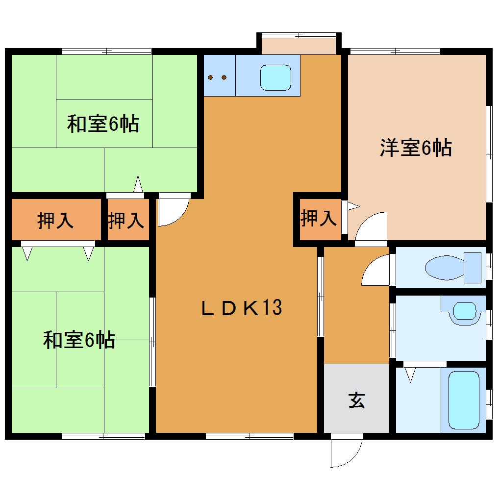 大牟田駅 車移動15分  4.7km 1階の物件間取画像