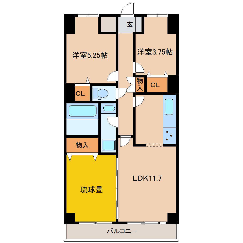 ライオンズマンション水戸備前町の物件間取画像