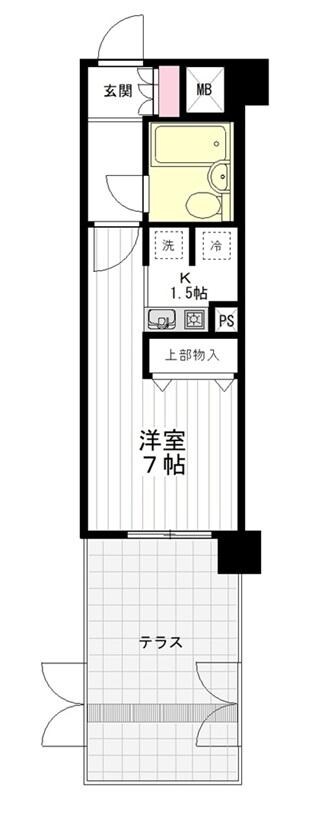 連坊駅 徒歩7分 1階の物件間取画像