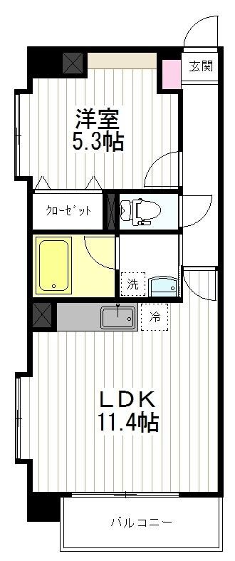 榴ケ岡駅 徒歩8分 5階の物件間取画像