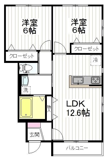 ハヤシハイツの物件間取画像