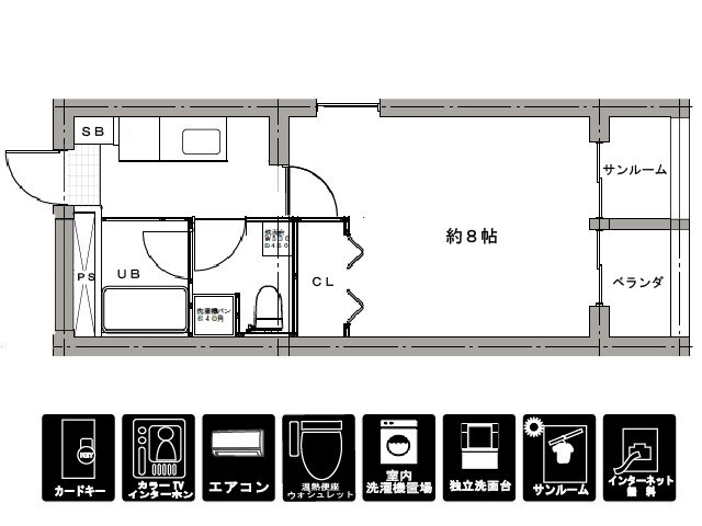 コーポ清水1号館の物件間取画像