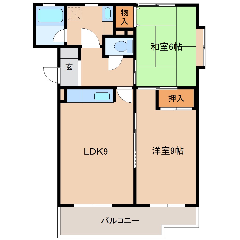 シャルマンシャトーA棟の物件間取画像