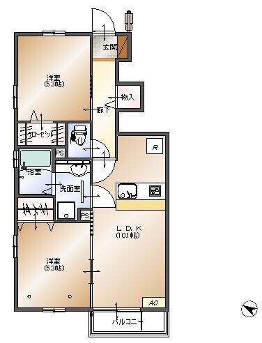 Ｌａｒｇｅ（ラルジュ）の物件間取画像