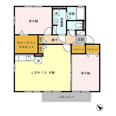 藤沢本町駅 徒歩18分 2階の物件間取画像