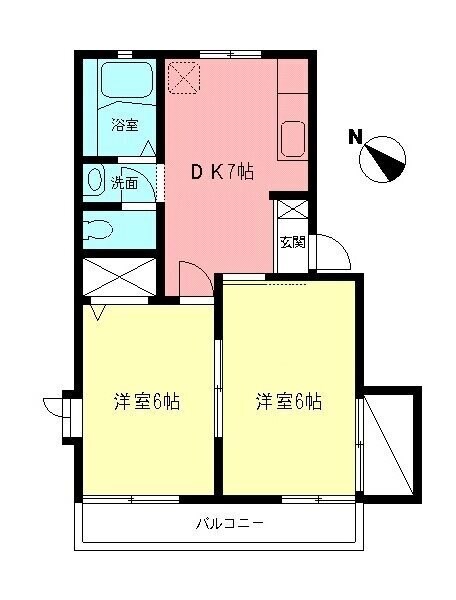 ハイムＡＳＡＨＩの物件間取画像