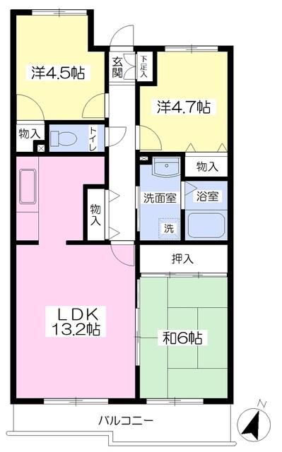 ヘーゼル藤沢の物件間取画像