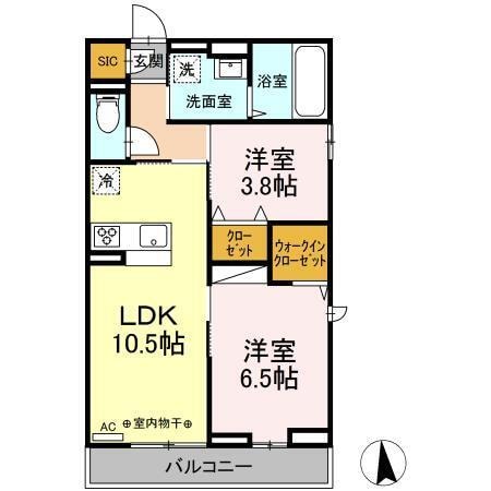 グレイス長後の物件間取画像