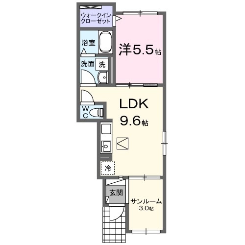 エスペランサ　一之宮の物件間取画像