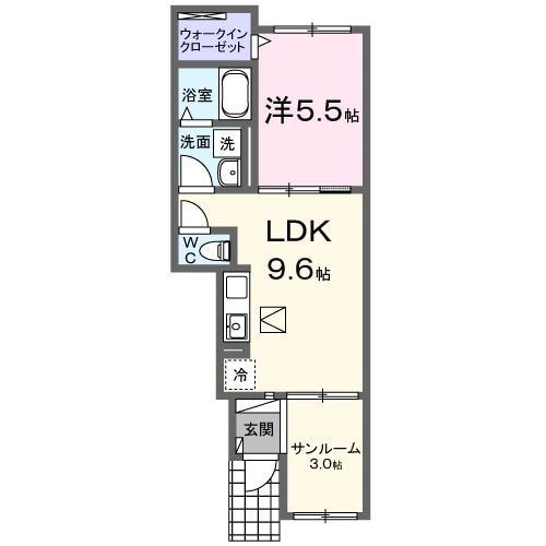 エスペランサ　一之宮の物件間取画像