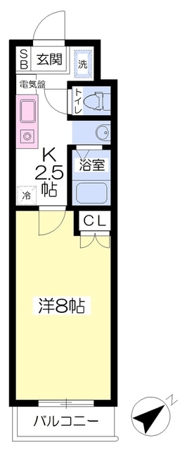 学芸大学駅 徒歩10分 1階の物件間取画像