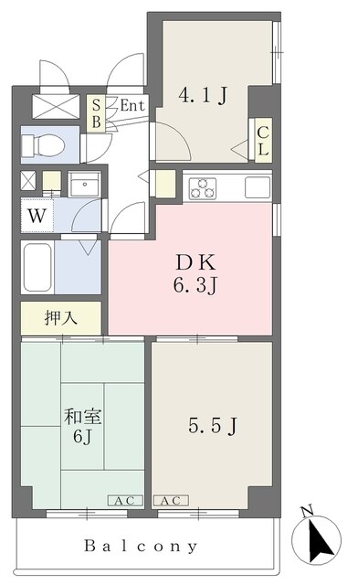 八雲マンションの物件間取画像