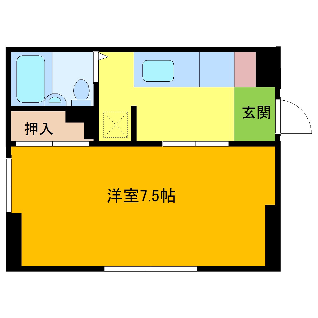 吉弘温泉前 徒歩5分 4階の物件間取画像