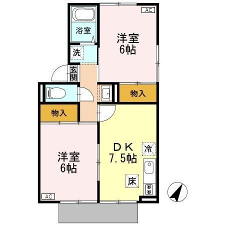 63プレジール蓮町の物件間取画像