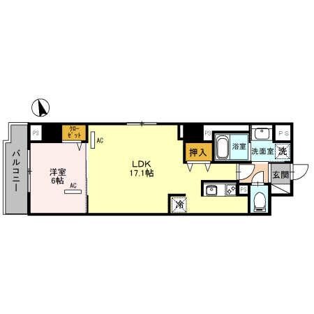 ６３カーサ大手町の物件間取画像
