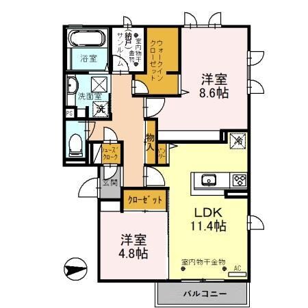 63A:フォレストコートの物件間取画像