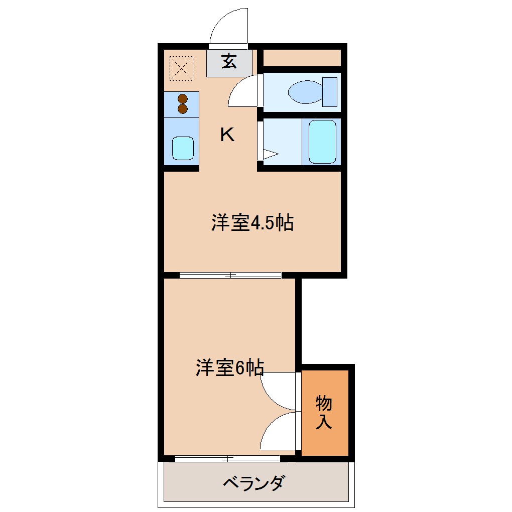 ハイツ南の物件間取画像