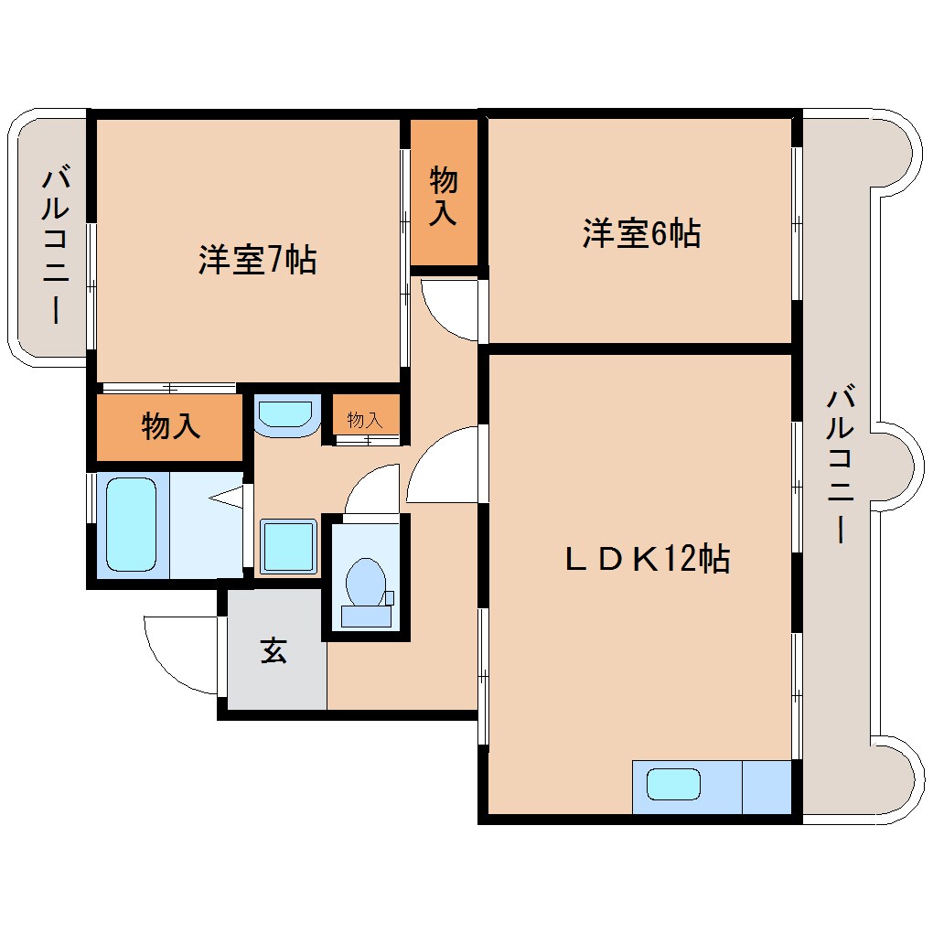 県立美術館前駅 徒歩6分 1階の物件間取画像